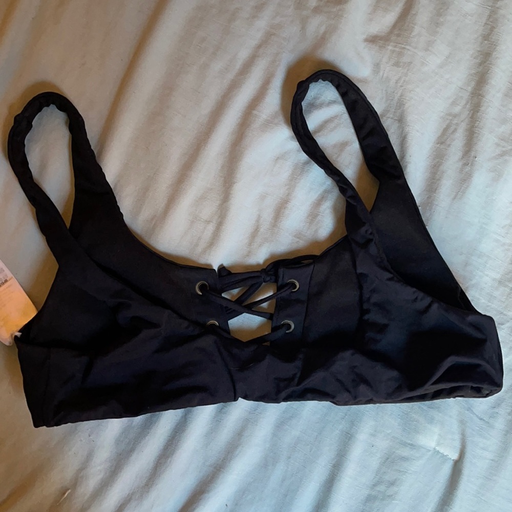 Billabong black corset bathing suit top